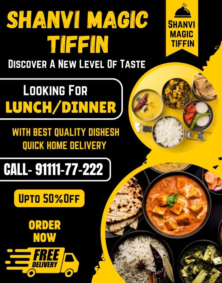 Black and Orange Modern Catering Service Poster - 1